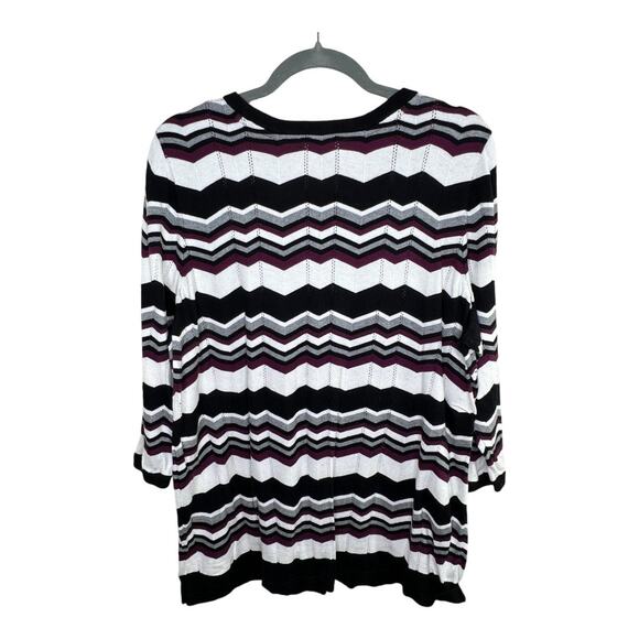 41 Hawthorn Chevron Pullover Sweater 3/4 Sleeve Women's Size 2X - Picture 3 of 5